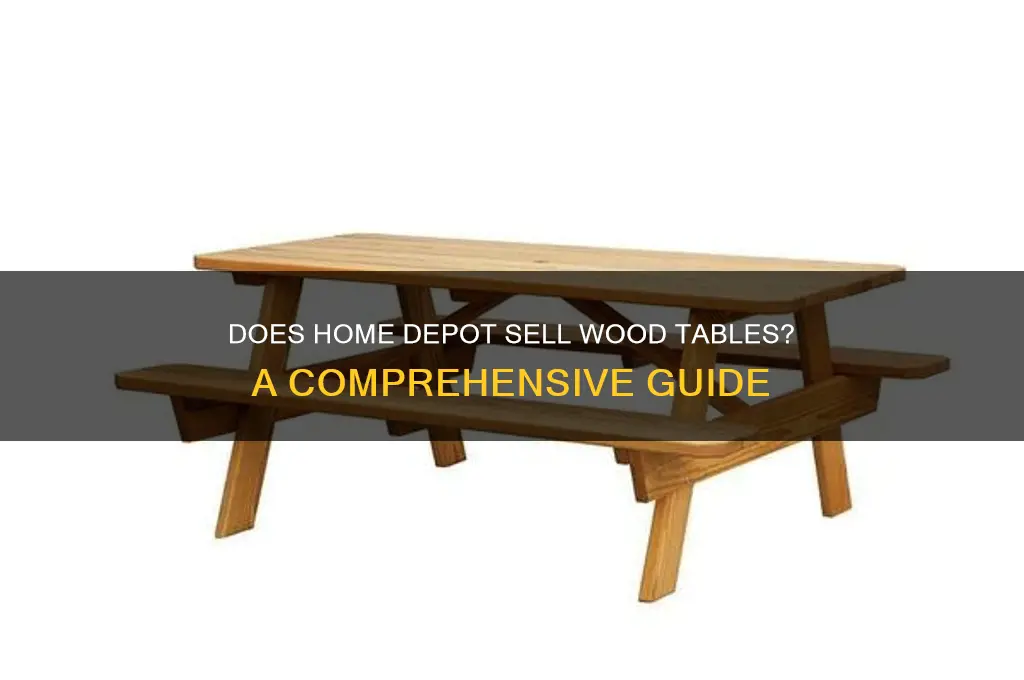 does jome depot sell wood tables