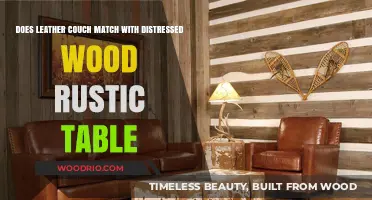Leather Couch and Distressed Wood Table: A Rustic Match?