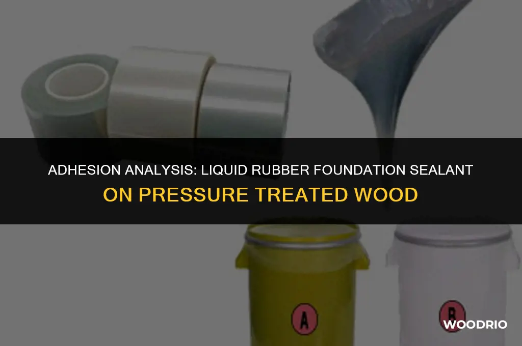 does liquid rubber foundation sealant stick to pressure treated wood