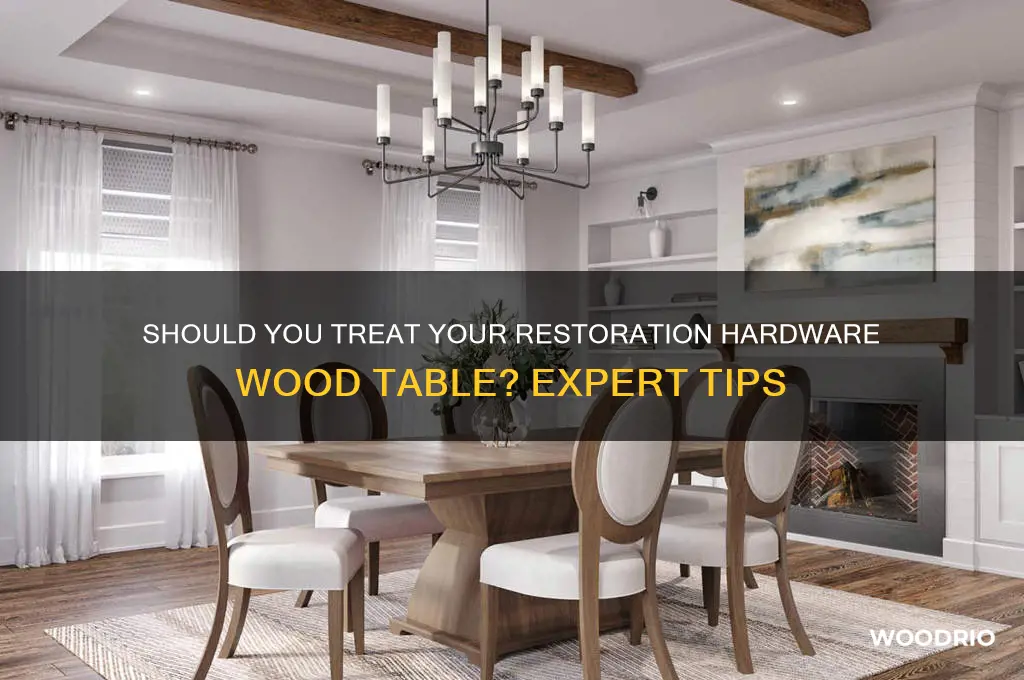 does my restoration hardware wood table need to be treated
