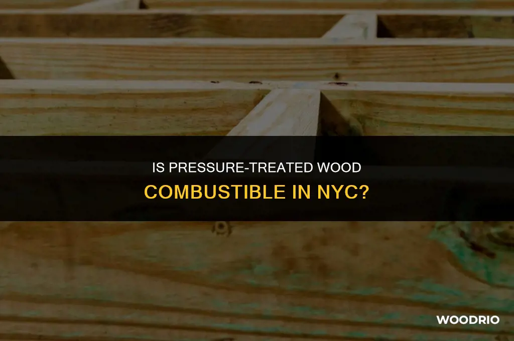 does nyc consider pressure treated wood as combustible