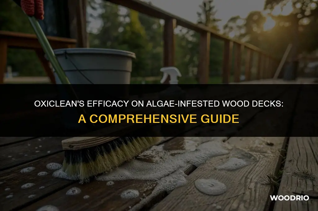 does oxi clean work on algee on wood decks