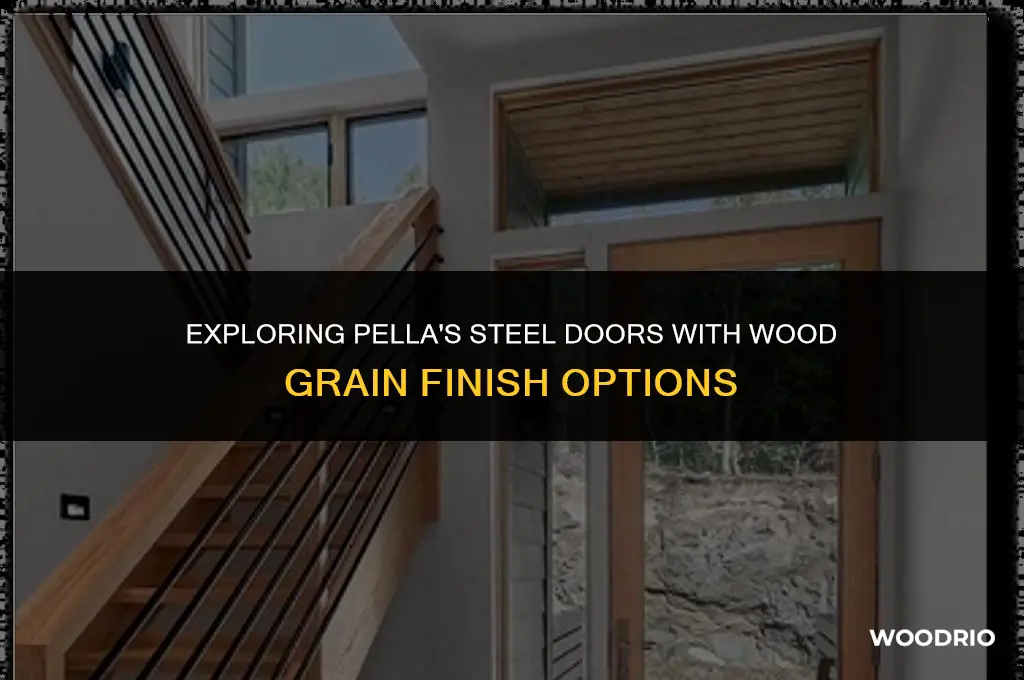 does pella make steel doors with wood grain finish