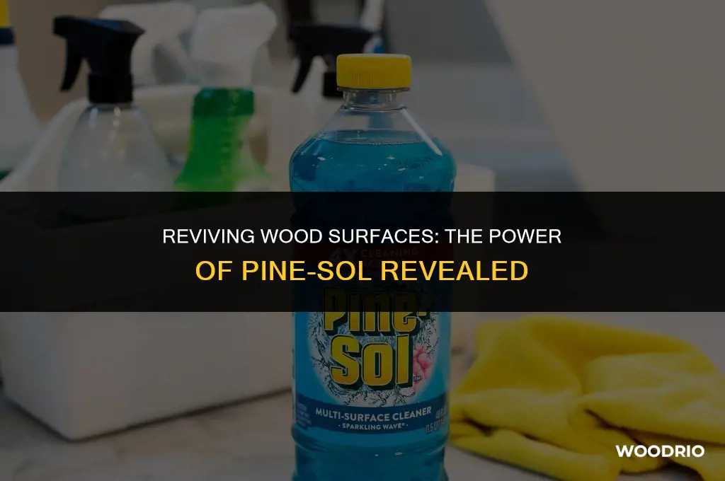 does pine sol clean wood