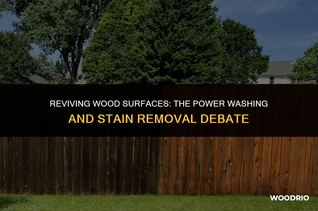 does power washing remove wood stain