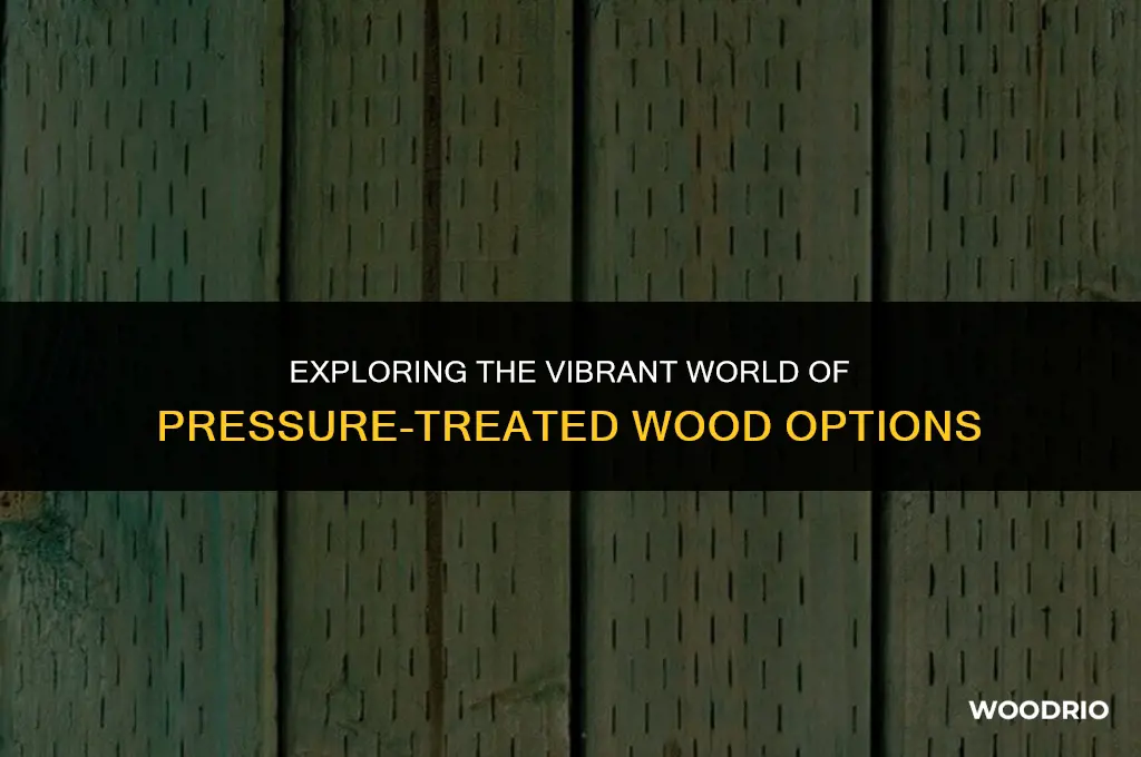 does pressure treated wood come in colors
