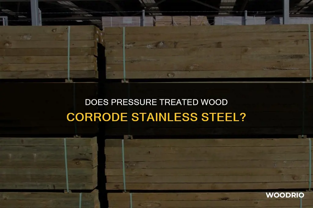 does pressure treated wood corrode stainless steel