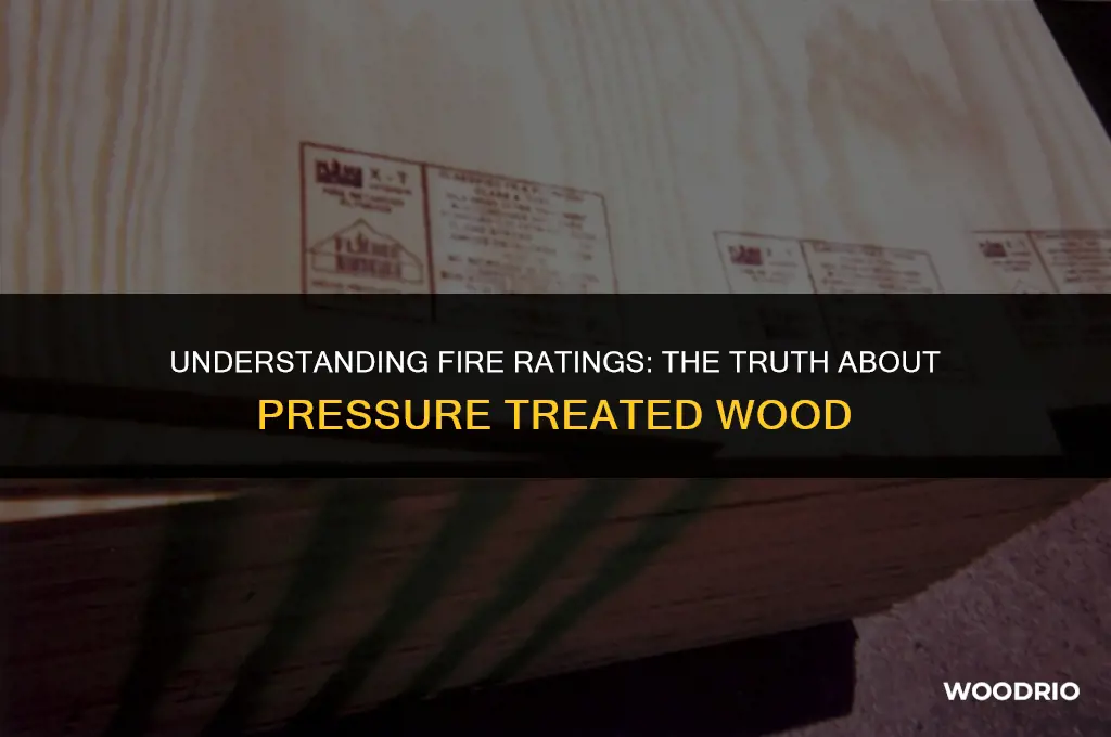 does pressure treated wood have a fire rating