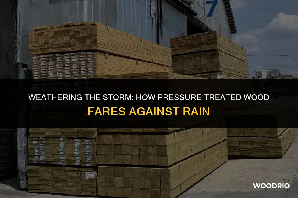 does pressure treated wood protect against rain
