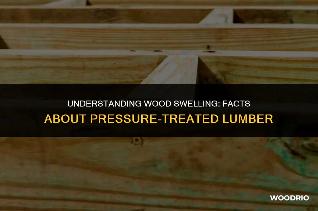 does pressure treated wood swell