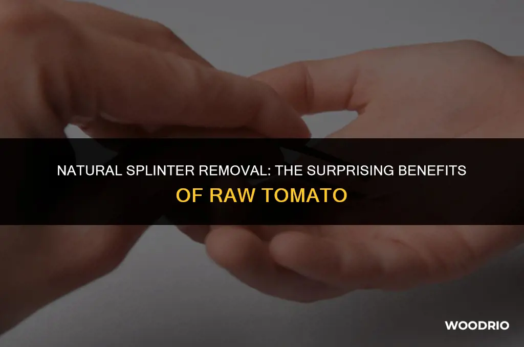does raw tomato help remove wood splinter in finger
