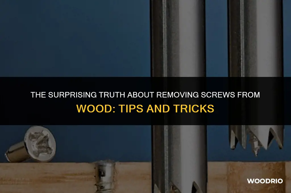 does removing a screw mess up the wood