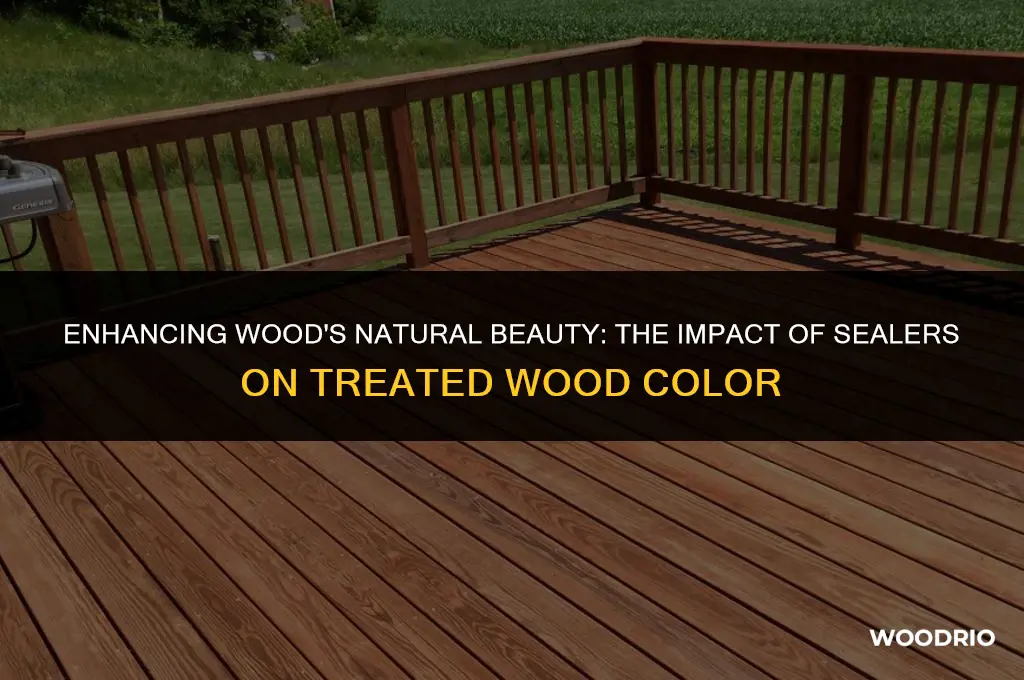 does treated wood change color after applying sealer