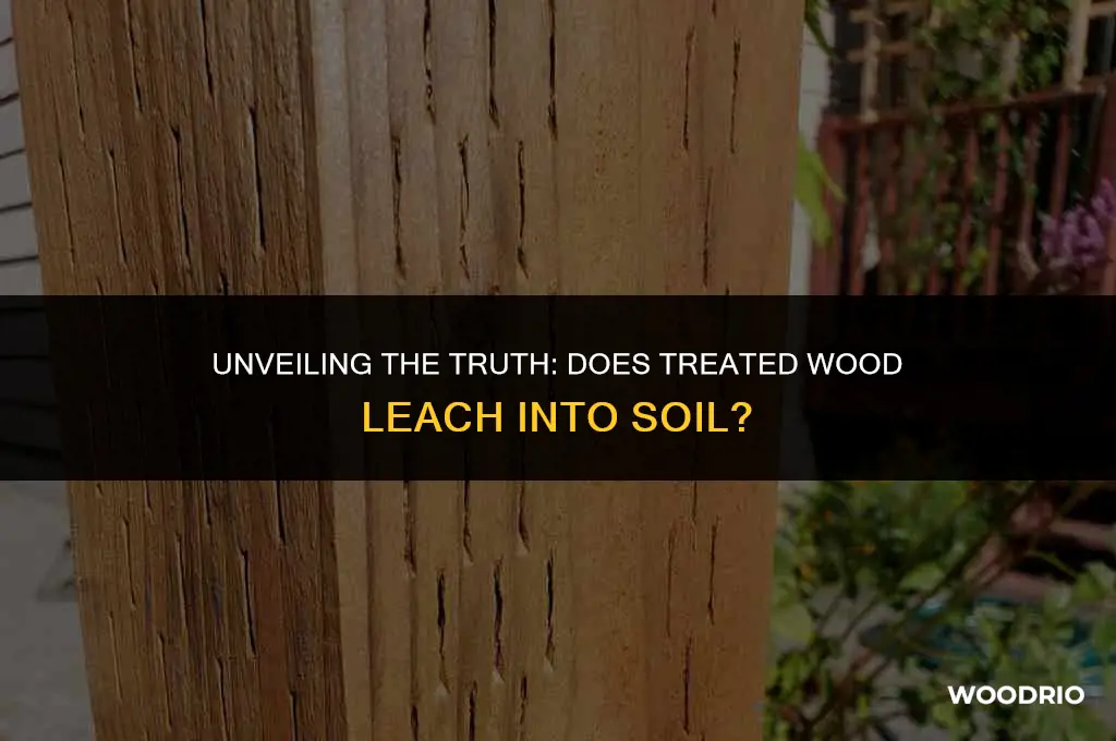 does treated wood leach into soil