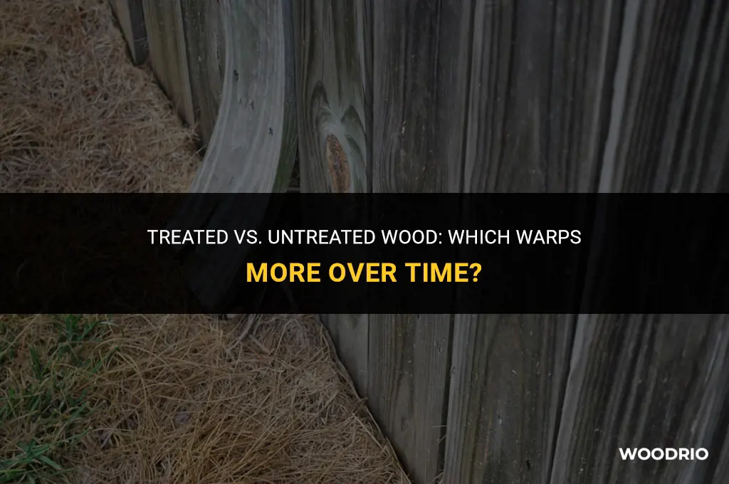 does treated wood warp more than untreated