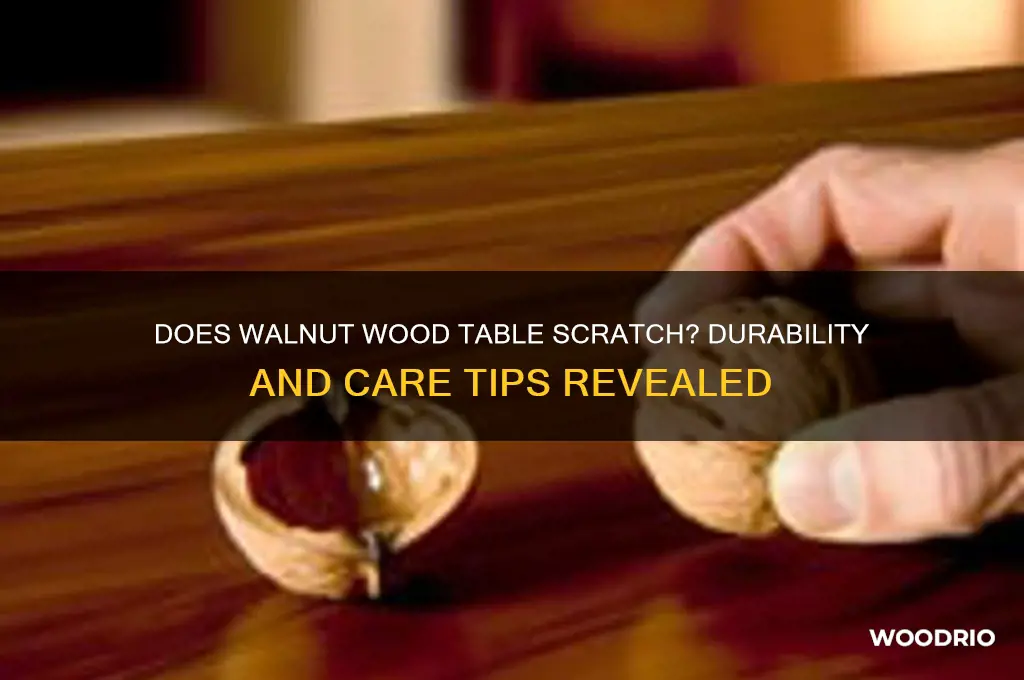 does walnut wood table scratch