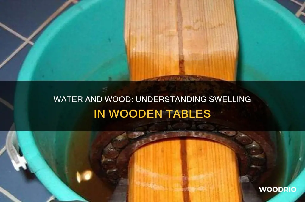 does water make my wooden table swell