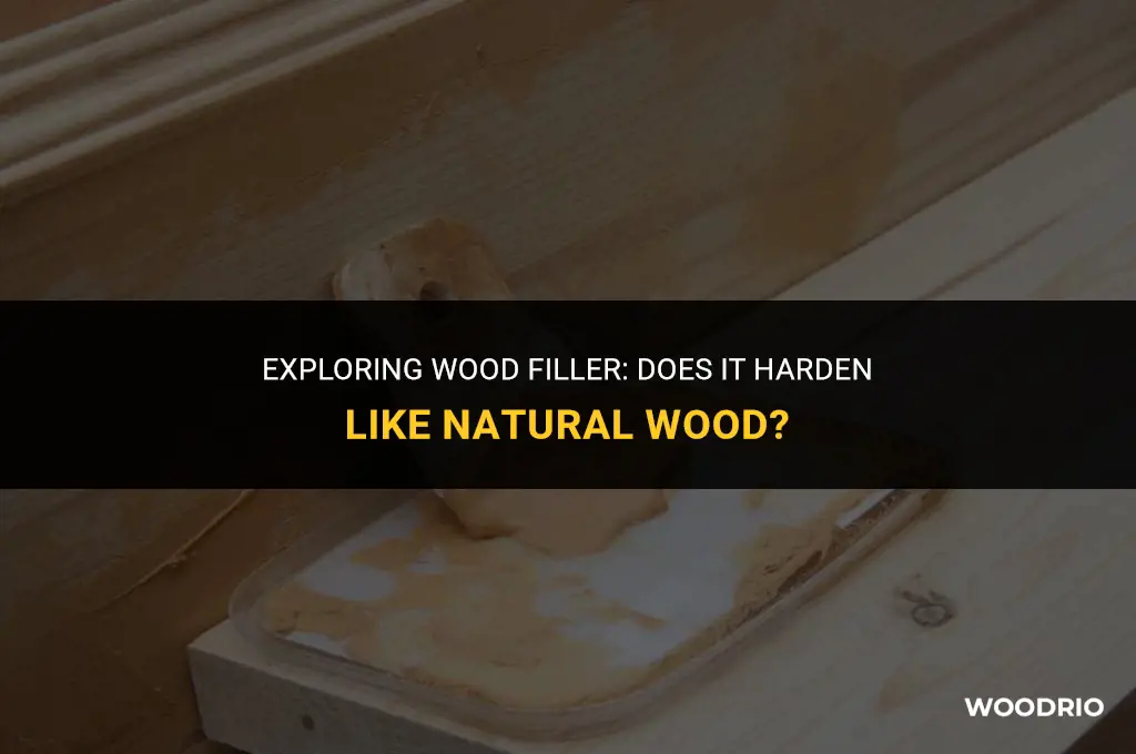 does wood filler harden like wood