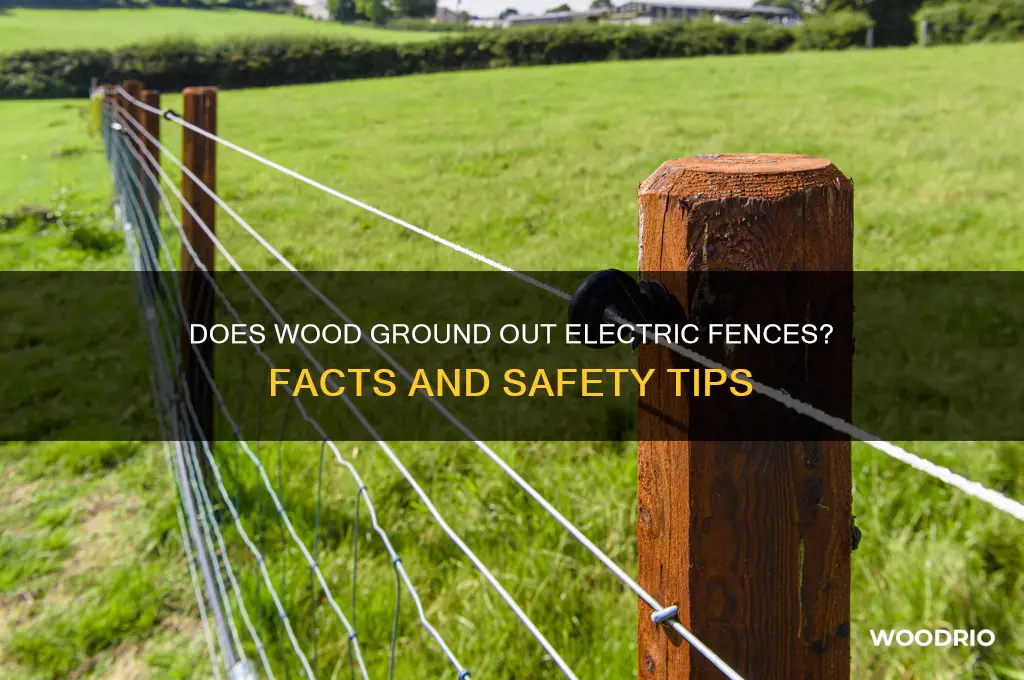 does wood ground out electric fence
