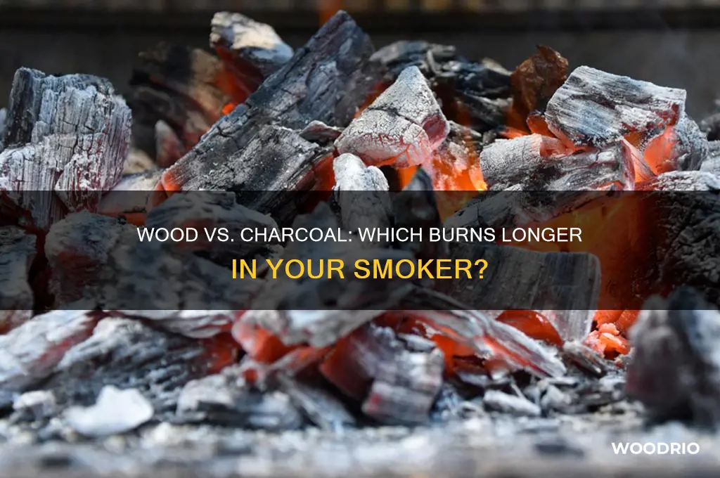 does wood in a smoker last longer than charcoal