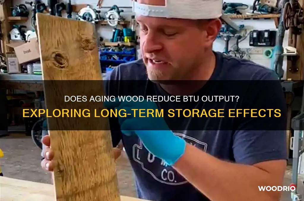 does wood lose btu when it sits a long time