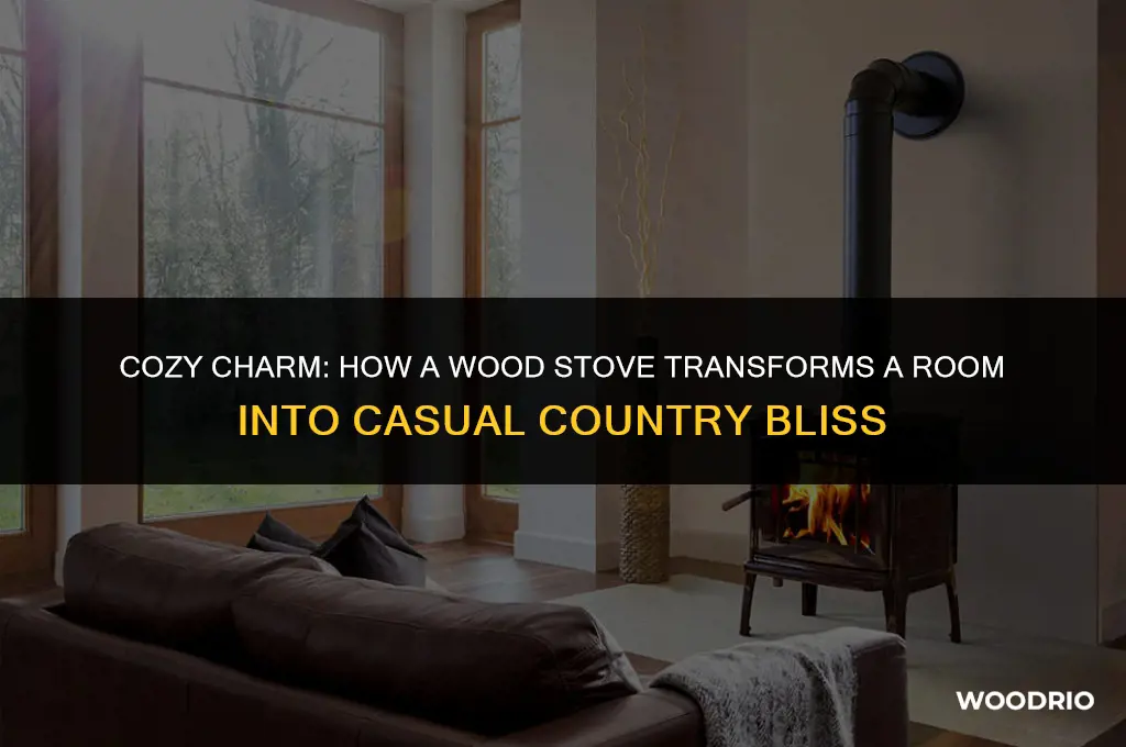 does wood stove make a room casual country
