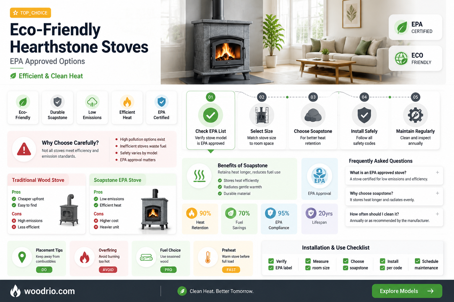 are hearthstone soapstone wood stoves epa approved