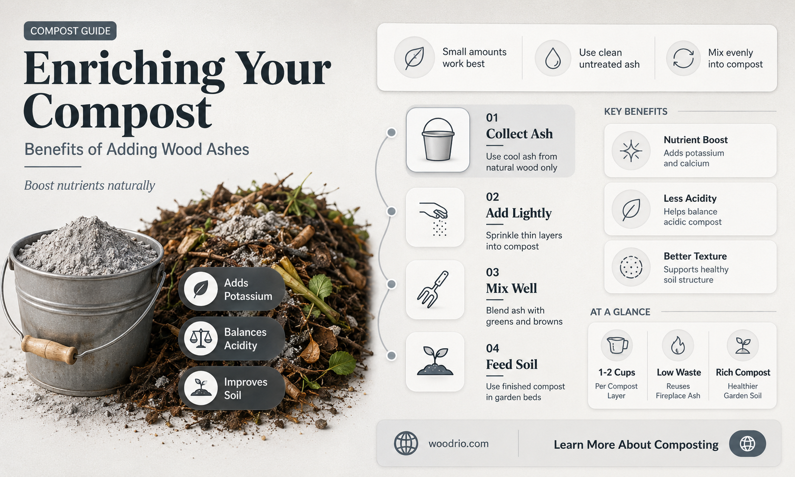 are wood ashes good for a compost bin