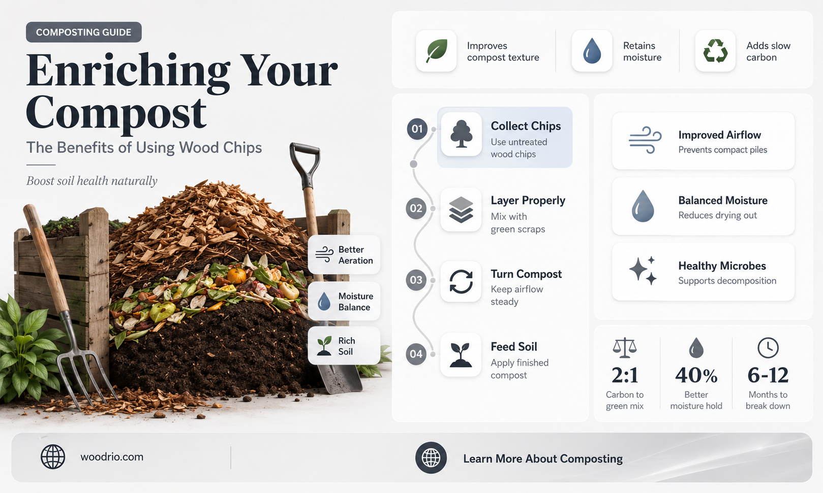 are wood chips good for compost