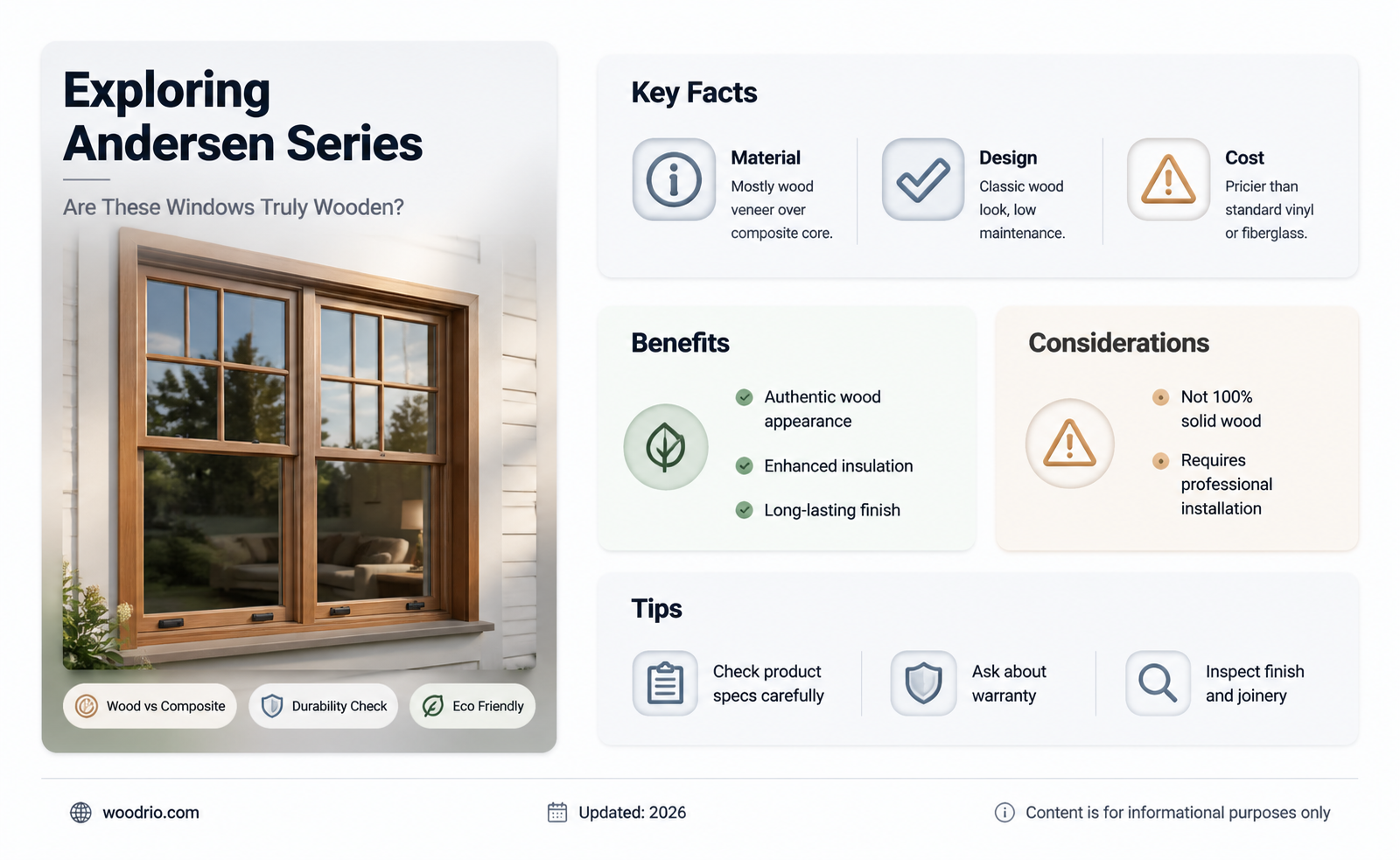 are andersen series a windows made out of wood