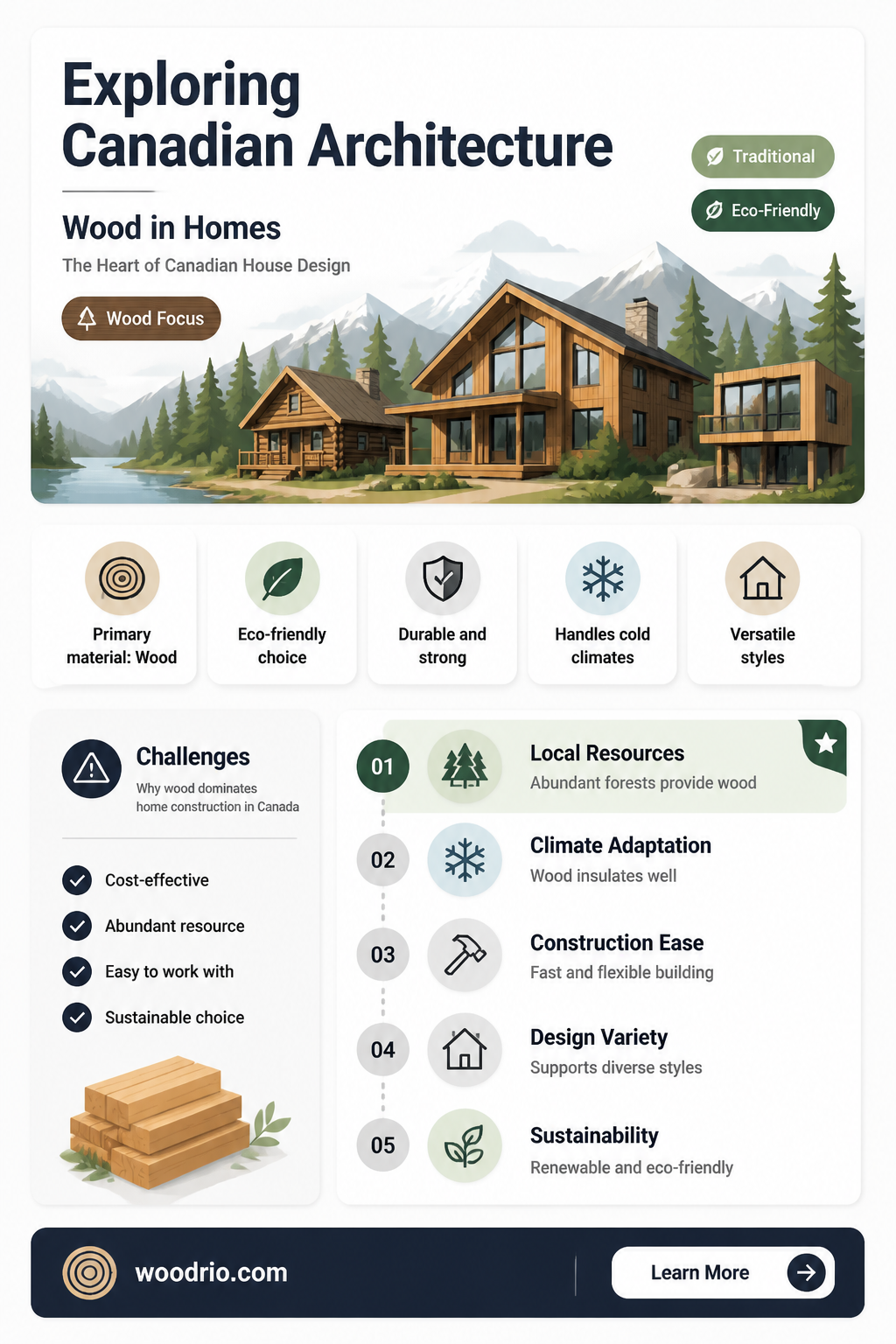 are canadian houses made of wood