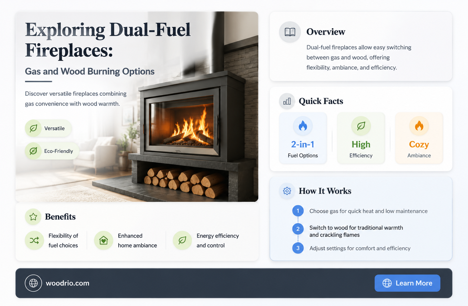 are there fireplaces that burn both gas and wood