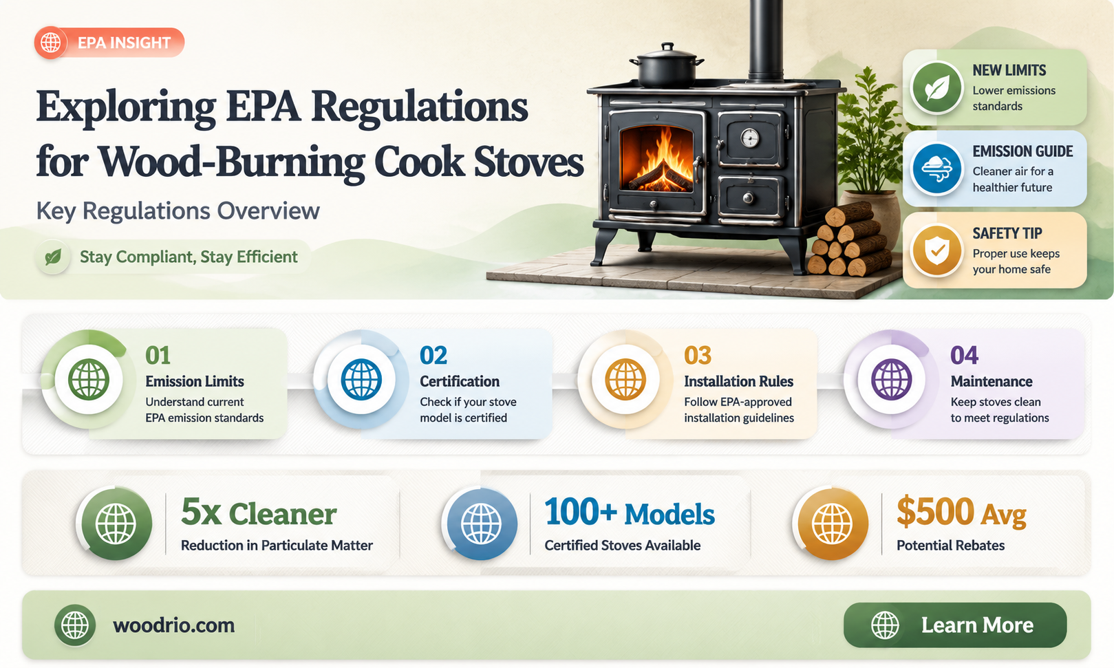are there epa regs for wood cook stoves