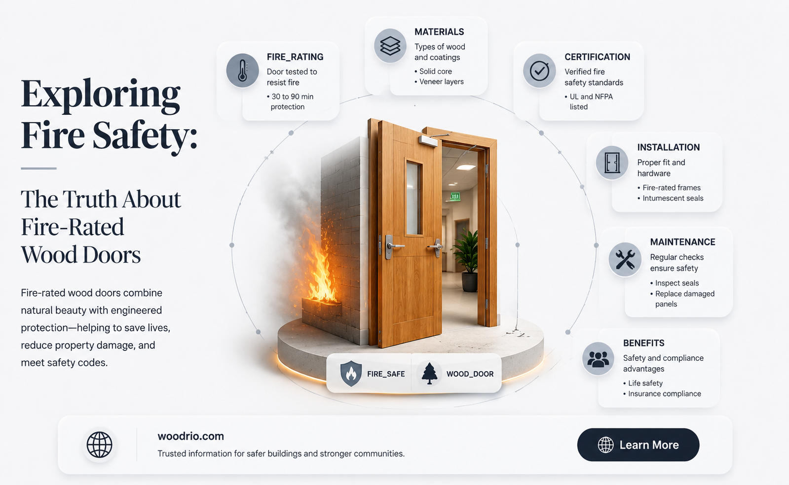 are there fire rated wood doors