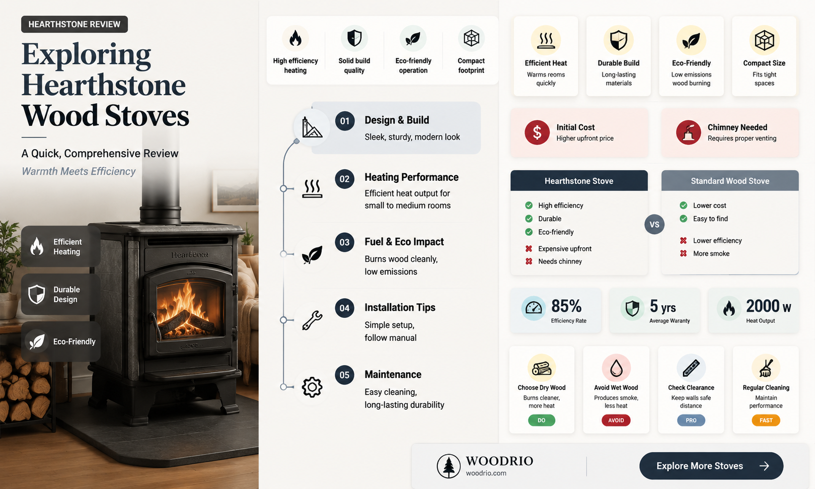 are hearthstone wood stoves good