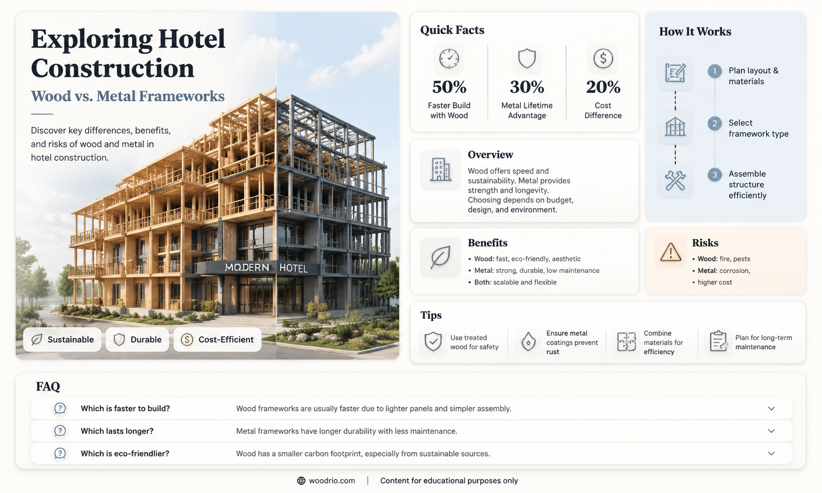 are hotel made of wood or metal