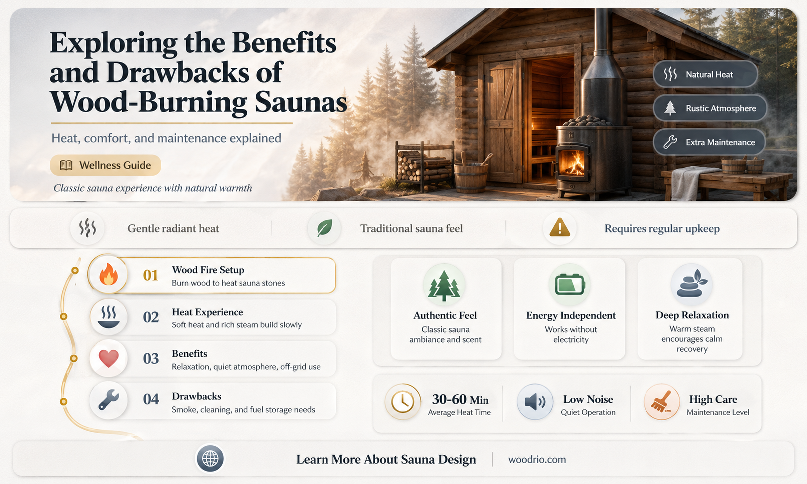 are wood burning saunas good