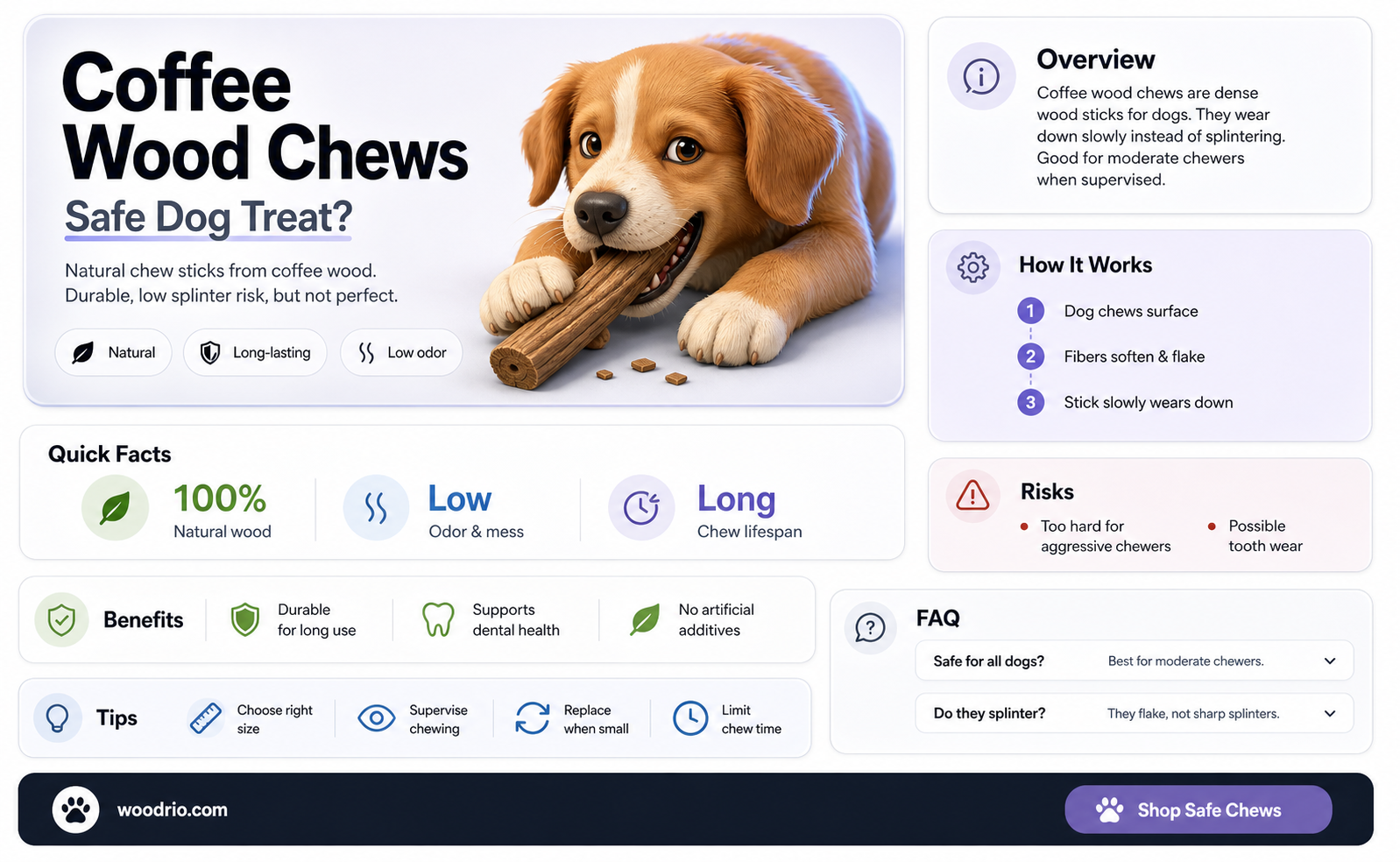 are coffee wood chews good for dogs