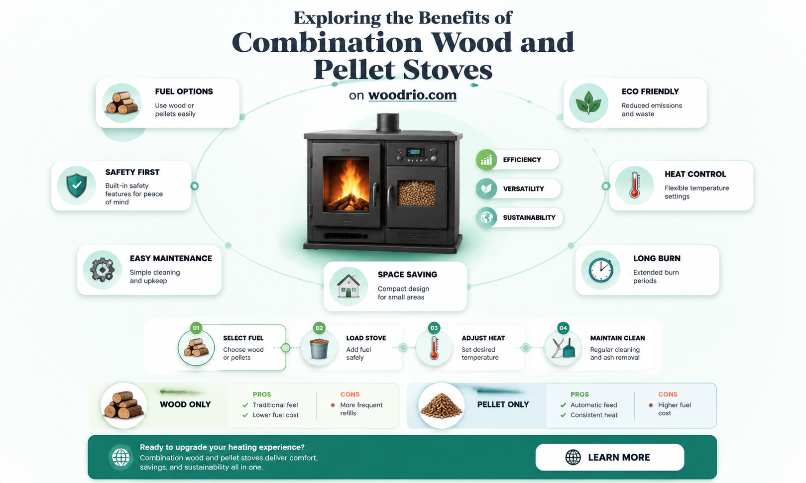are there combination wood and pellet stoves