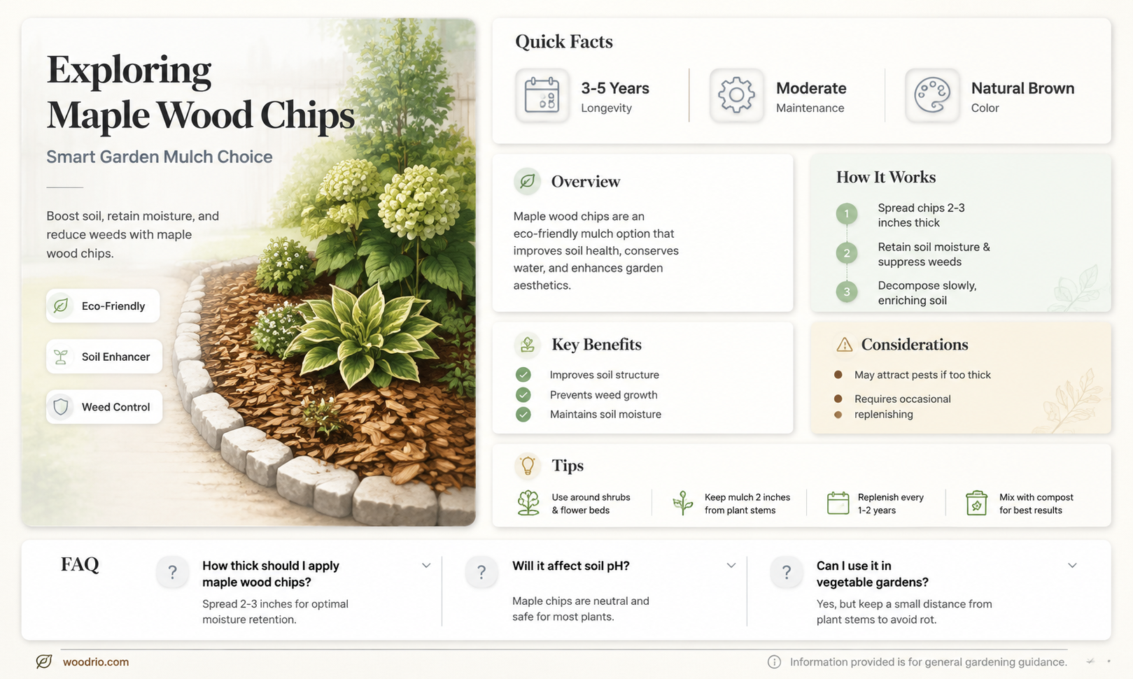 are maple wood chips good for mulch