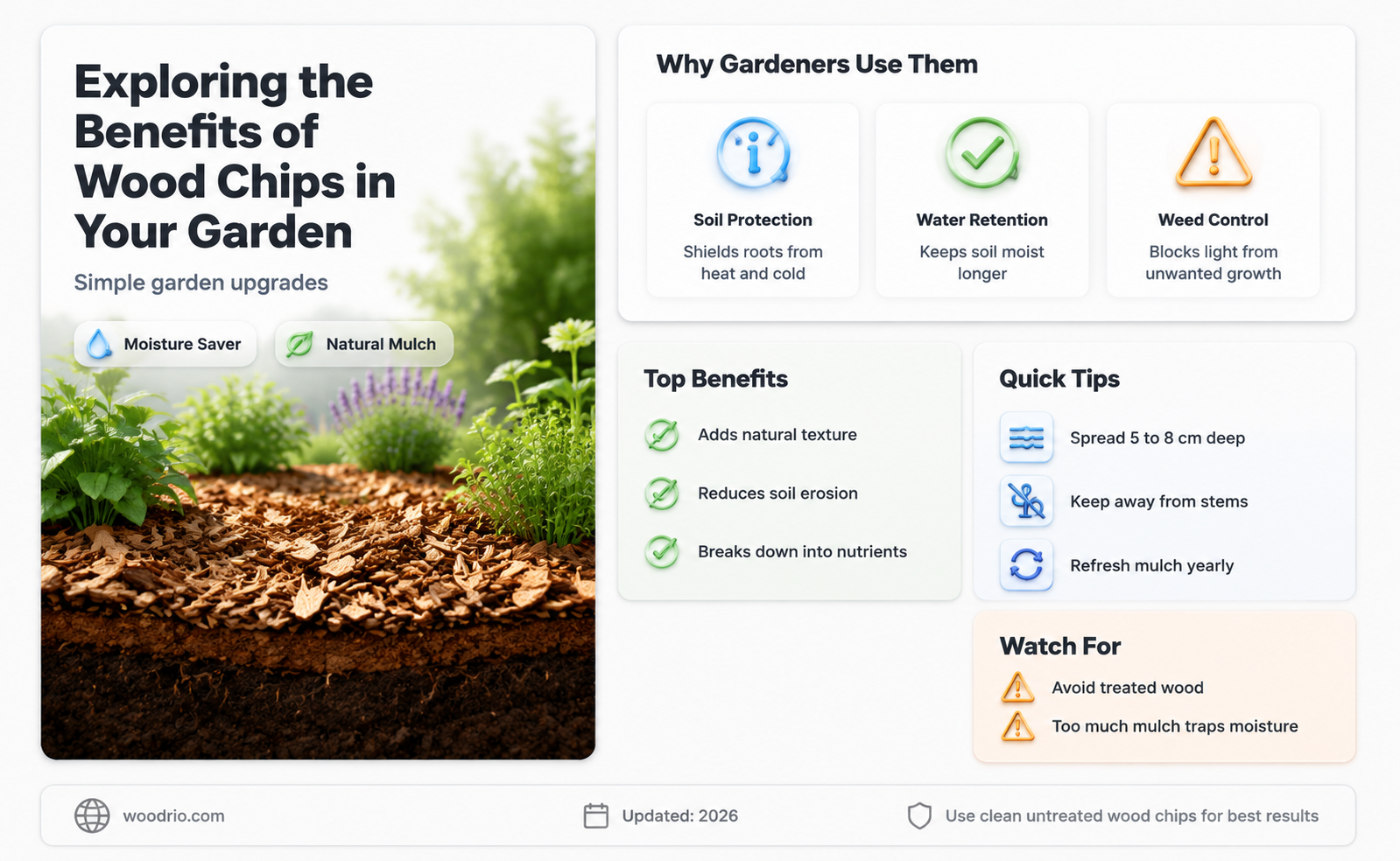 are wood chippings good for the garden