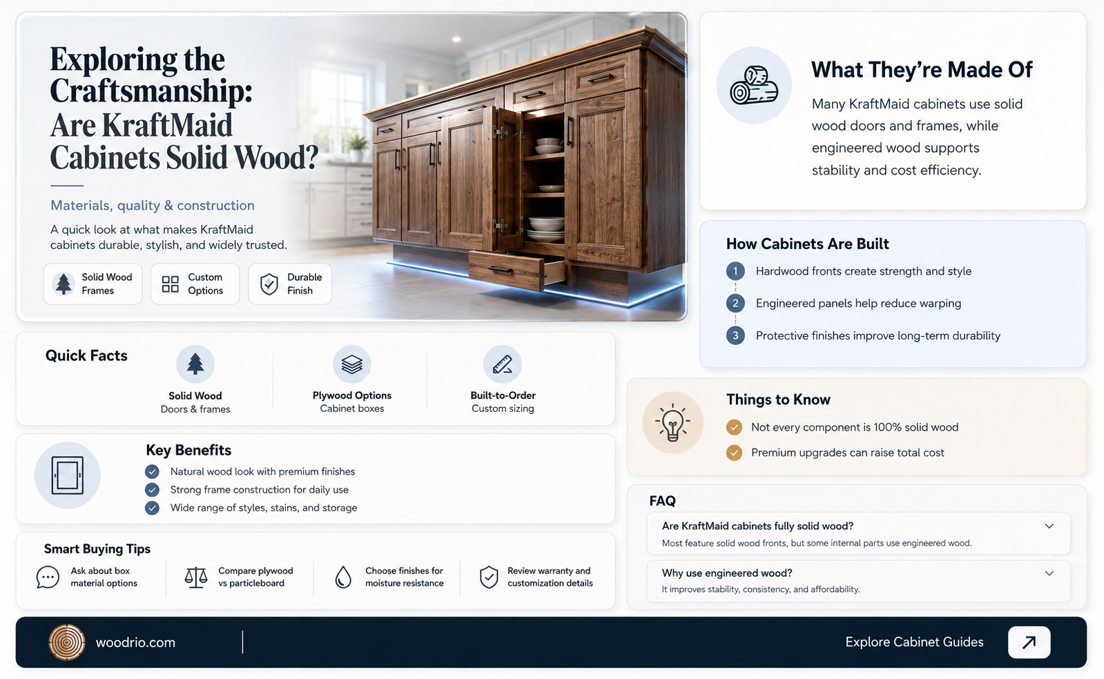 are kraftmaid cabinets made of wood