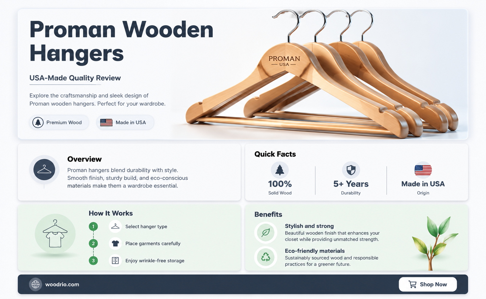 are proman wooden hangers made in the usa review