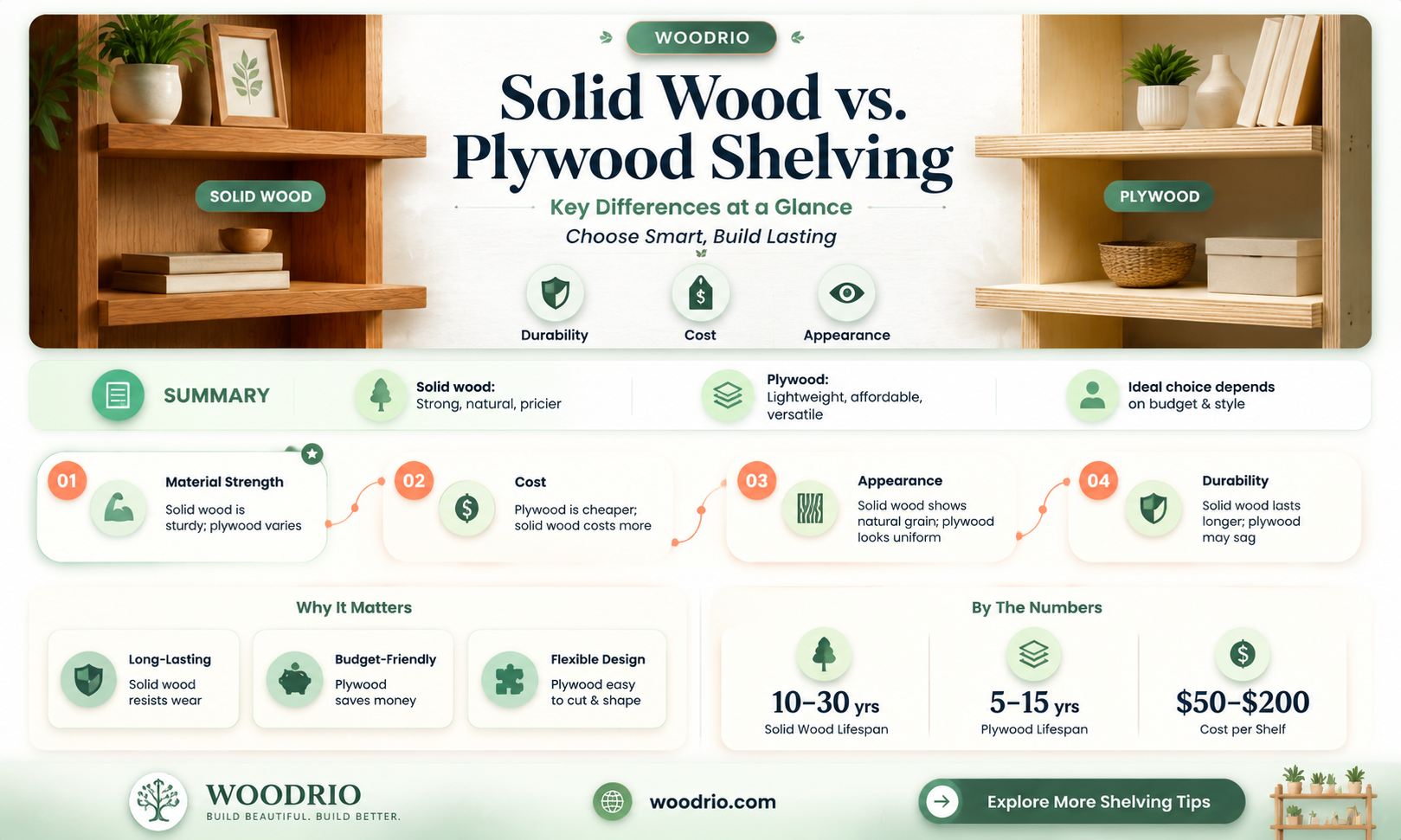are shelves made of wood or plywood