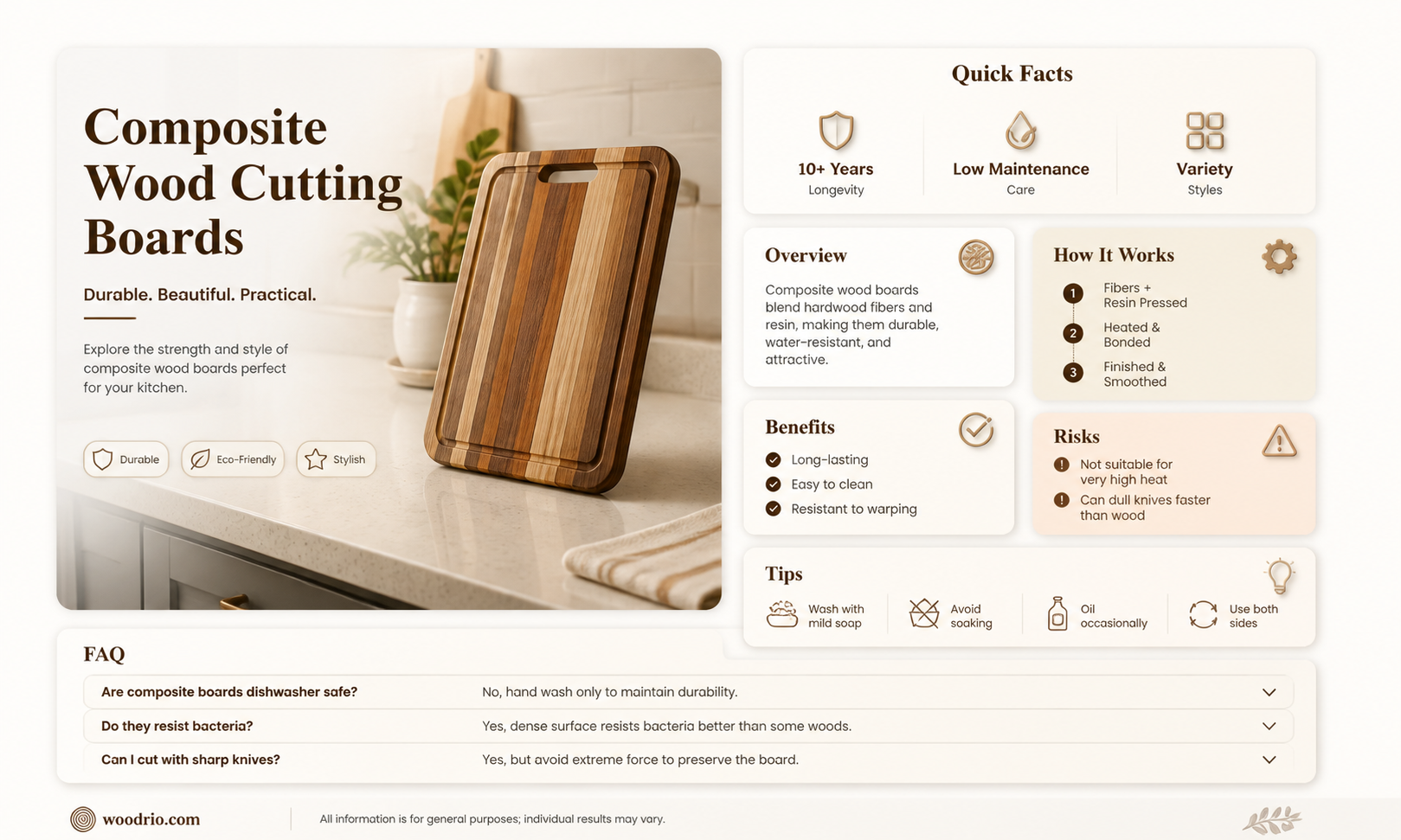 are composite wood cutting boards
