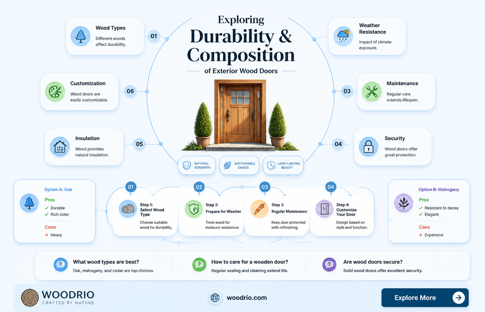 are exterior wood doors solid