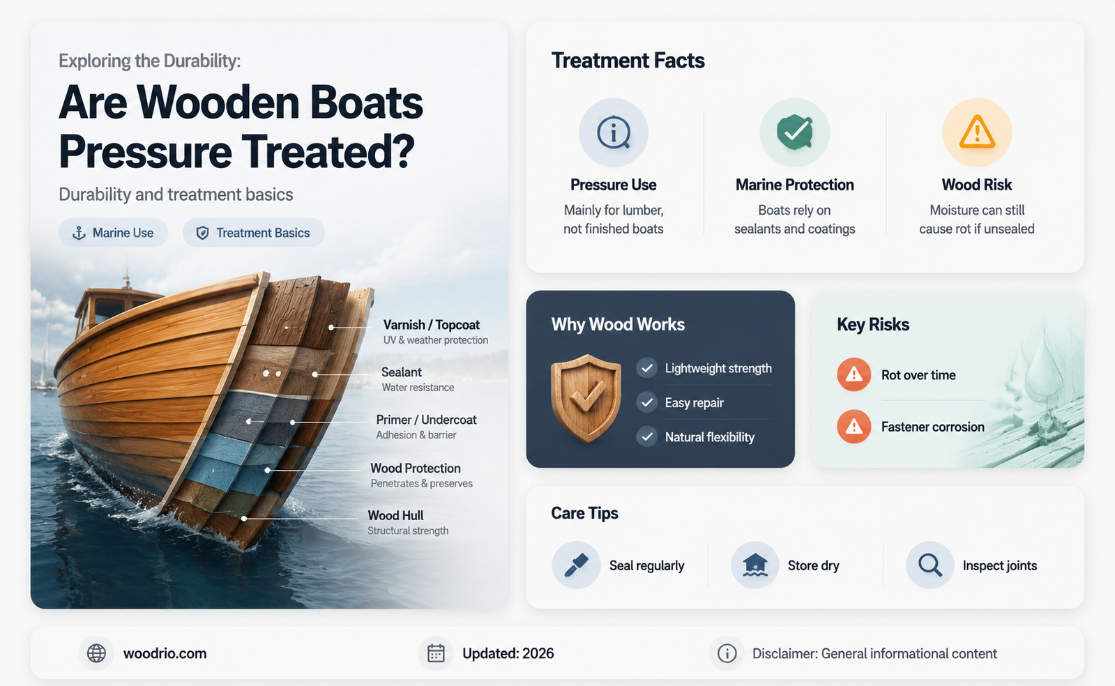 are wooden boats pressure treated