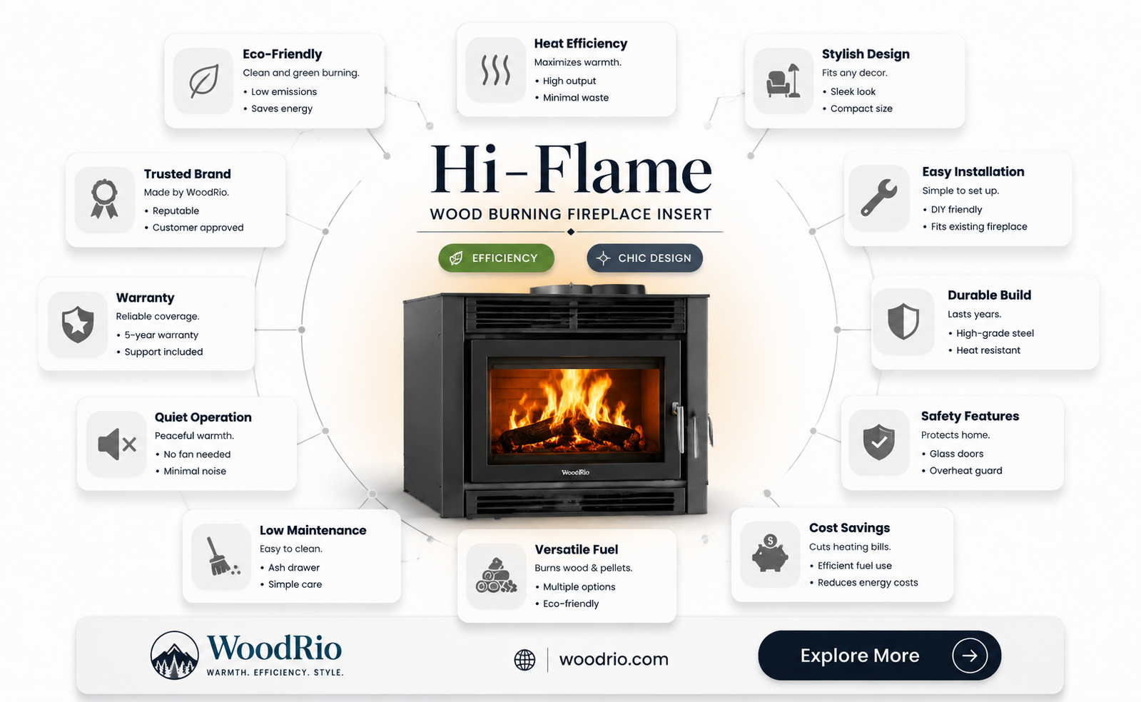 are hi-flame wood burning firplace insert any good