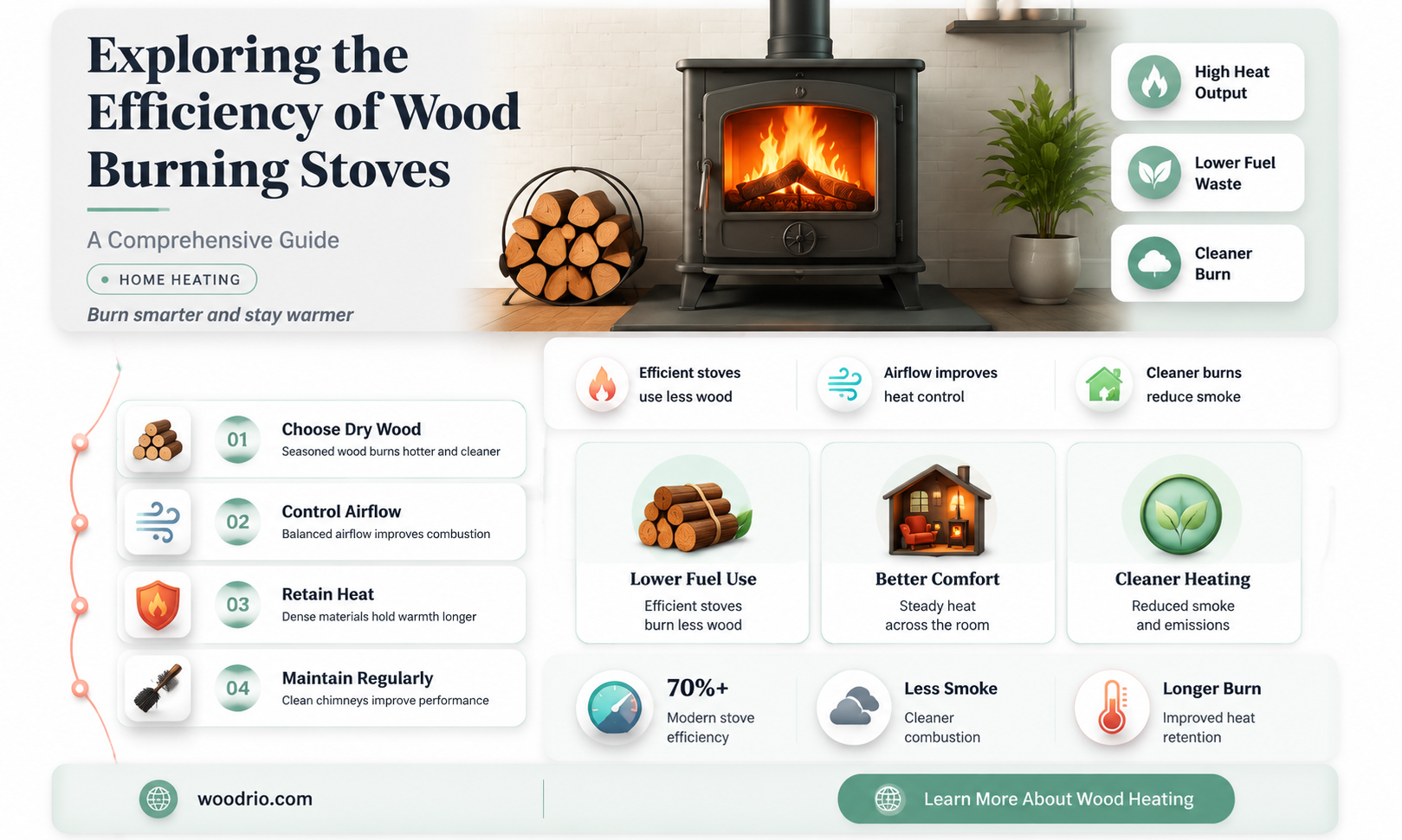 are wood burning stoves efficient