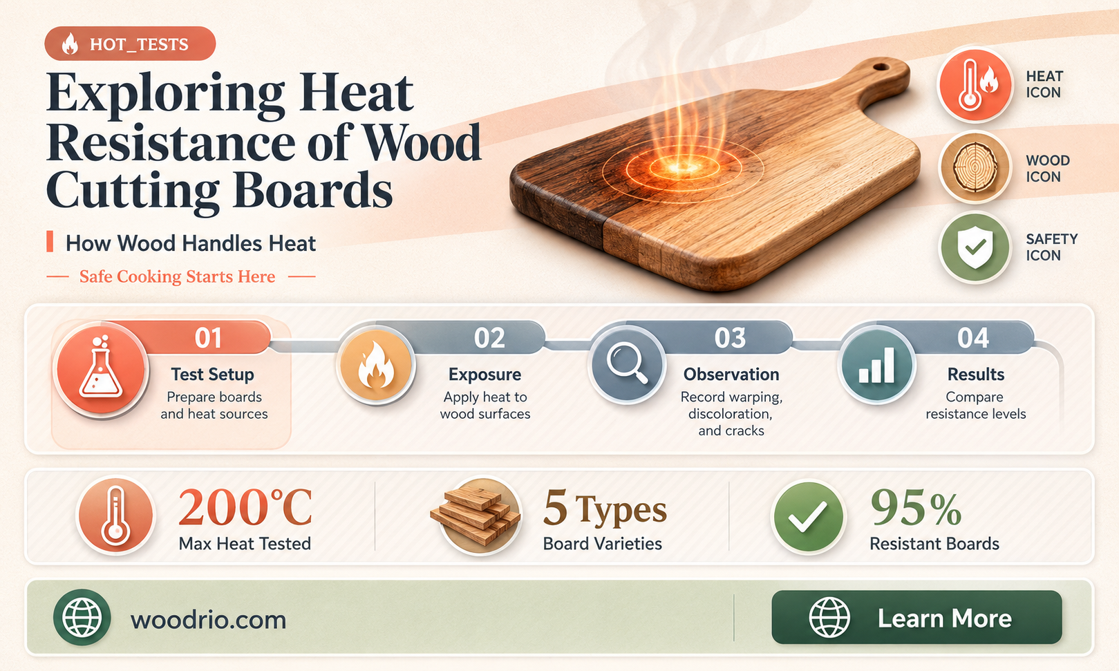 are wood cutting boards heat resistant